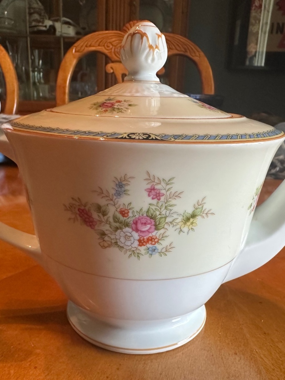 1940s Vintage N928 Noritake Nippon Toki Kaisha Floral Teapot